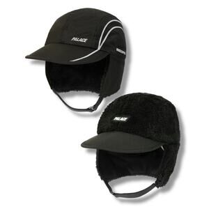 Palace GORE-TEX Windstopper Posh Earflap 4-Panel Trapper Hat Black Color L / XL